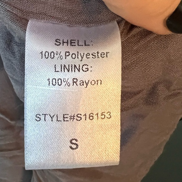 Mustard Seed Dark Grey Deep V Flowy Dress Fairy Size Small Feminine Lace Anthro - Picture 5 of 5